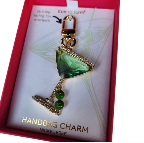 🔹️True to Form 🔹️Beautiful Olive Martini Keychain Bag Charm - Picture 4 of 4